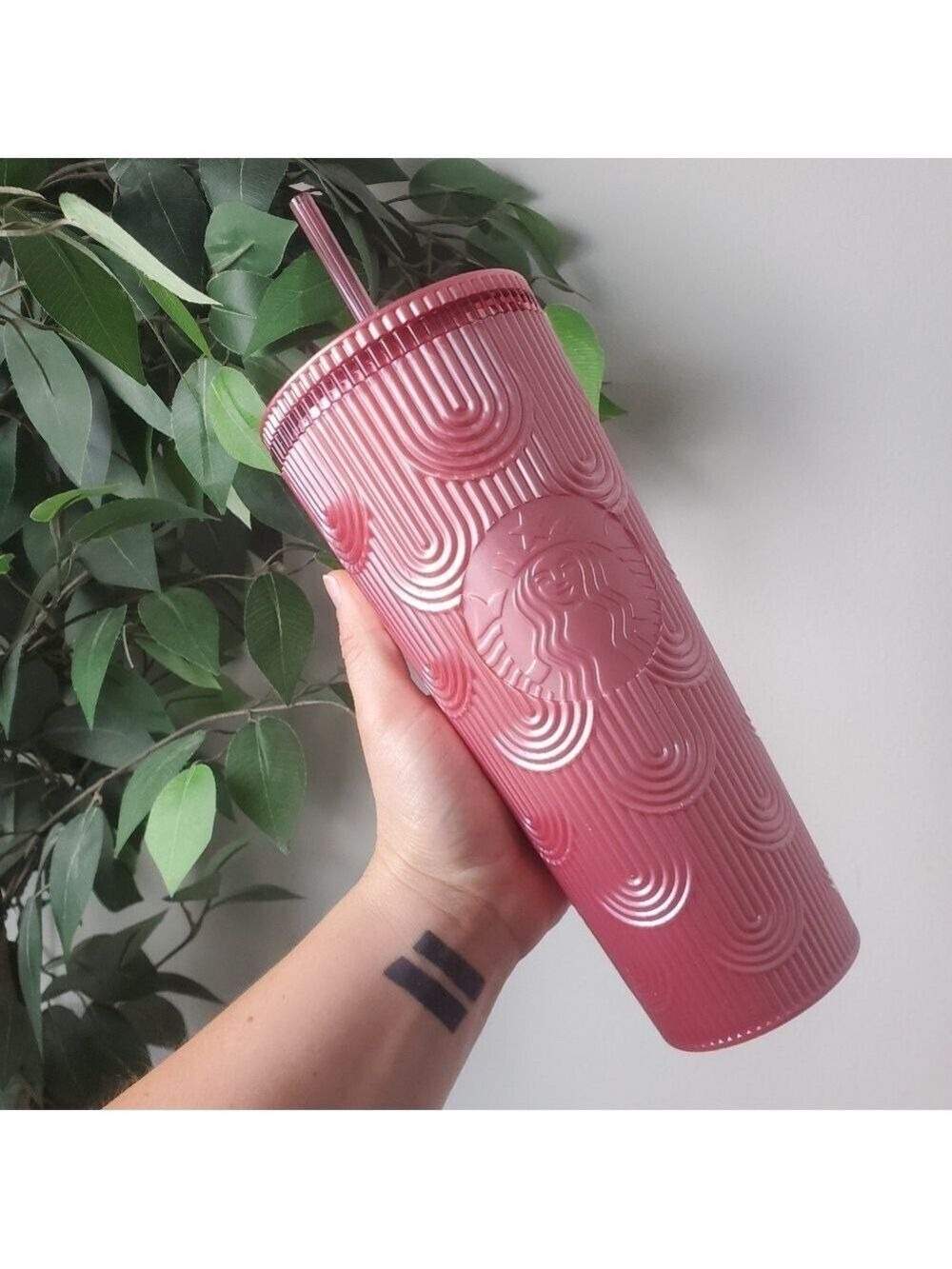 Starbucks Fall Siren Scales Dusty Rose Venti Tumbler 24 oz New